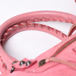 BALENCIAGA The City 2WAY Handbag Shoulder Bag Pink 115748 Good Condition Used 4a000369