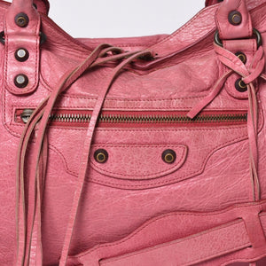 BALENCIAGA The City 2WAY Handbag Shoulder Bag Pink 115748 Good Condition Used 4a000369