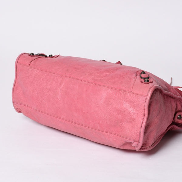 BALENCIAGA The City 2WAY Handbag Shoulder Bag Pink 115748 Good Condition Used 4a000369