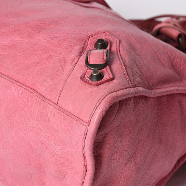 BALENCIAGA The City 2WAY Handbag Shoulder Bag Pink 115748 Good Condition Used 4a000369