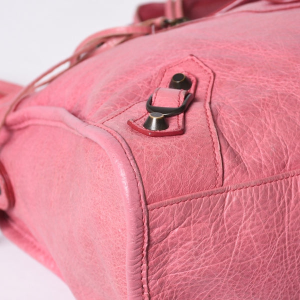 BALENCIAGA The City 2WAY Handbag Shoulder Bag Pink 115748 Good Condition Used 4a000369