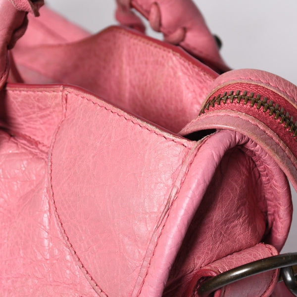 BALENCIAGA The City 2WAY Handbag Shoulder Bag Pink 115748 Good Condition Used 4a000369