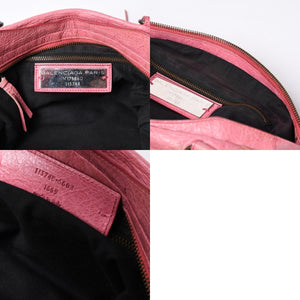 BALENCIAGA The City 2WAY Handbag Shoulder Bag Pink 115748 Good Condition Used 4a000369