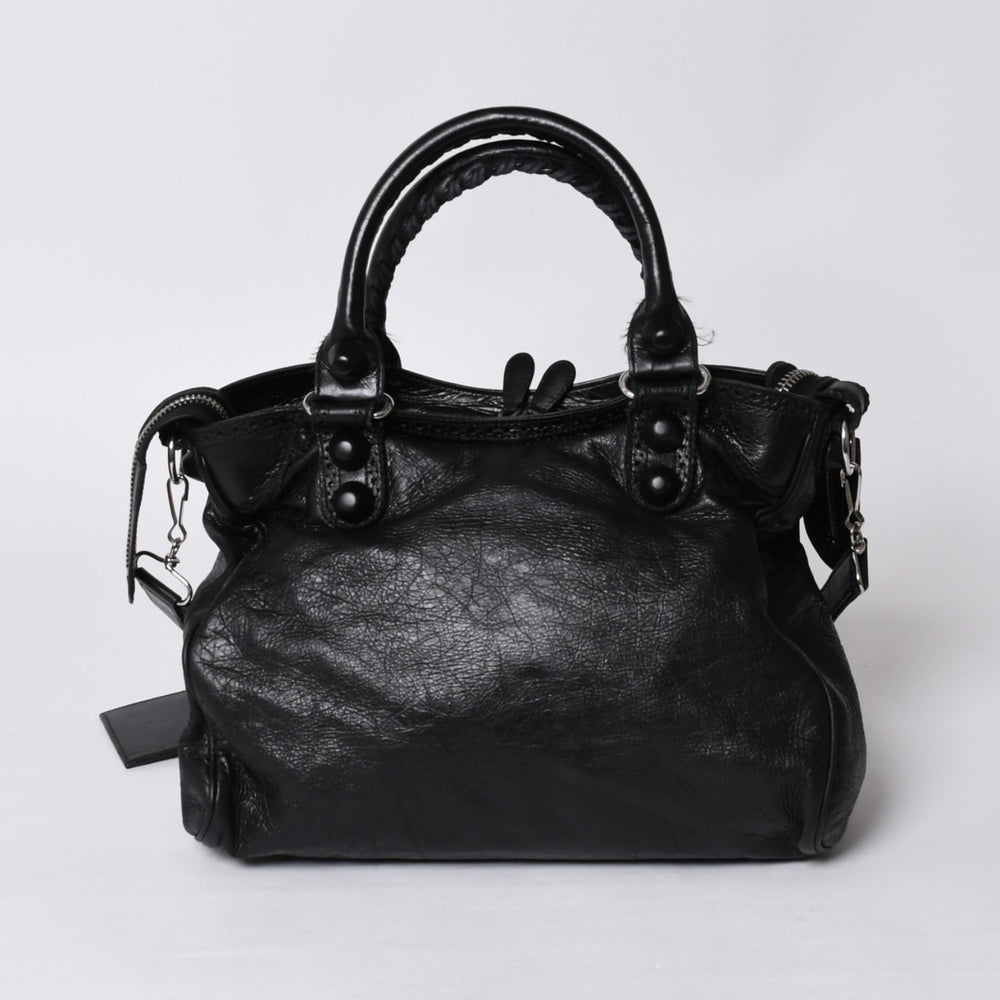 BALENCIAGA バレンシアガ ハンドバッグ バレンシアガ シティ 2WAY ショルダーバッグ ブラック レザー 235223 美品 中古 4a000409