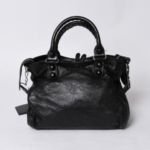 BALENCIAGA バレンシアガ ハンドバッグ バレンシアガ シティ 2WAY ショルダーバッグ ブラック レザー 235223 美品 中古 4a000409