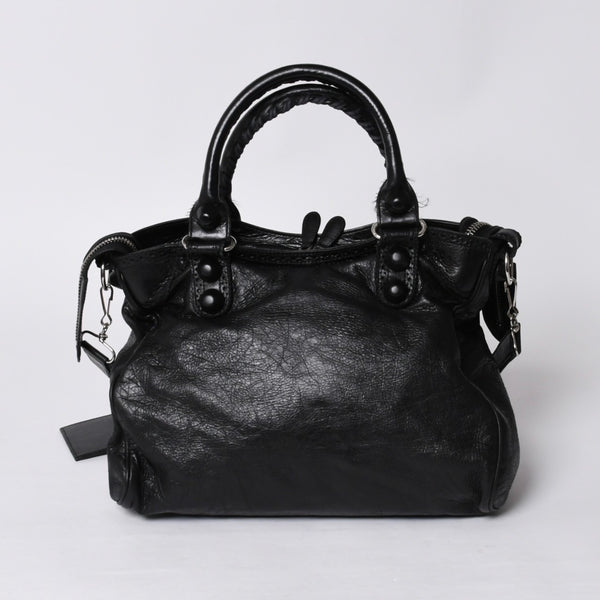 BALENCIAGA バレンシアガ ハンドバッグ バレンシアガ シティ 2WAY ショルダーバッグ ブラック レザー 235223 美品 中古 4a000409