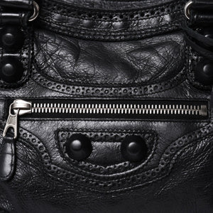 BALENCIAGA バレンシアガ ハンドバッグ バレンシアガ シティ 2WAY ショルダーバッグ ブラック レザー 235223 美品 中古 4a000409