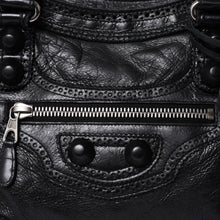 画像をギャラリービューアに読み込む, BALENCIAGA バレンシアガ ハンドバッグ バレンシアガ シティ 2WAY ショルダーバッグ ブラック レザー 235223 美品 中古 4a000409