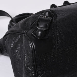 BALENCIAGA バレンシアガ ハンドバッグ バレンシアガ シティ 2WAY ショルダーバッグ ブラック レザー 235223 美品 中古 4a000409
