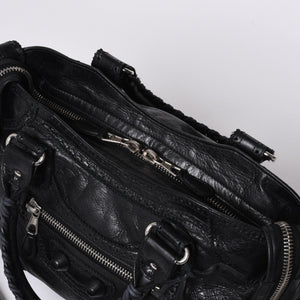 BALENCIAGA バレンシアガ ハンドバッグ バレンシアガ シティ 2WAY ショルダーバッグ ブラック レザー 235223 美品 中古 4a000409