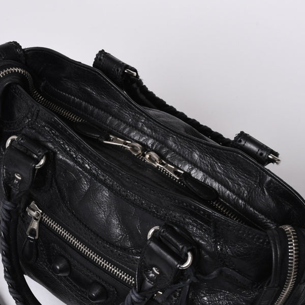 BALENCIAGA バレンシアガ ハンドバッグ バレンシアガ シティ 2WAY ショルダーバッグ ブラック レザー 235223 美品 中古 4a000409