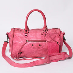 BALENCIAGA Handbag Balenciaga Maxi Twiggy 2WAY Shoulder Bag Pink Leather 241423 Good Condition Used 4a000379