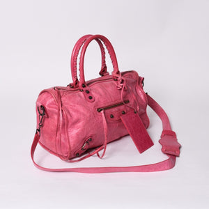 BALENCIAGA Handbag Balenciaga Maxi Twiggy 2WAY Shoulder Bag Pink Leather 241423 Good Condition Used 4a000379