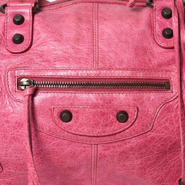 BALENCIAGA Handbag Balenciaga Maxi Twiggy 2WAY Shoulder Bag Pink Leather 241423 Good Condition Used 4a000379