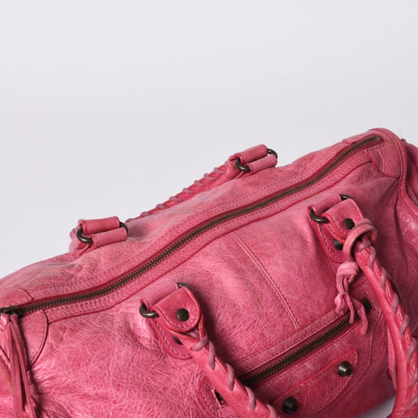 BALENCIAGA Handbag Balenciaga Maxi Twiggy 2WAY Shoulder Bag Pink Leather 241423 Good Condition Used 4a000379