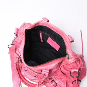 BALENCIAGA Handbag Balenciaga Maxi Twiggy 2WAY Shoulder Bag Pink Leather 241423 Good Condition Used 4a000379