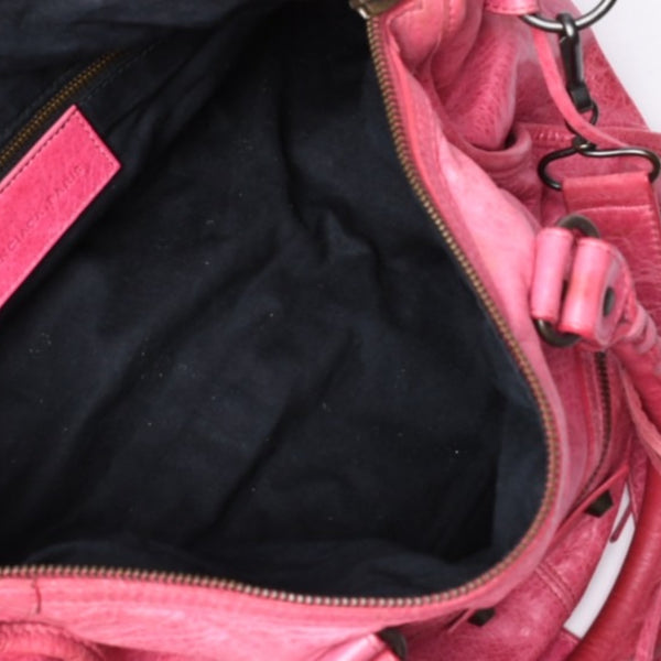 BALENCIAGA Handbag Balenciaga Maxi Twiggy 2WAY Shoulder Bag Pink Leather 241423 Good Condition Used 4a000379