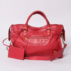 BALENCIAGA Giant City Balenciaga Giant City 2WAY bag 281770 Leather Pink Gold hardware Good condition Used 4a000137