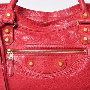 BALENCIAGA Giant City Balenciaga Giant City 2WAY bag 281770 Leather Pink Gold hardware Good condition Used 4a000137