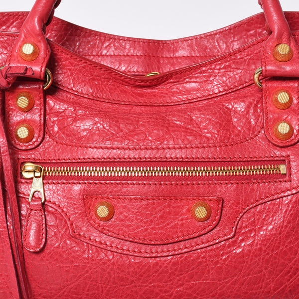BALENCIAGA Giant City Balenciaga Giant City 2WAY bag 281770 Leather Pink Gold hardware Good condition Used 4a000137