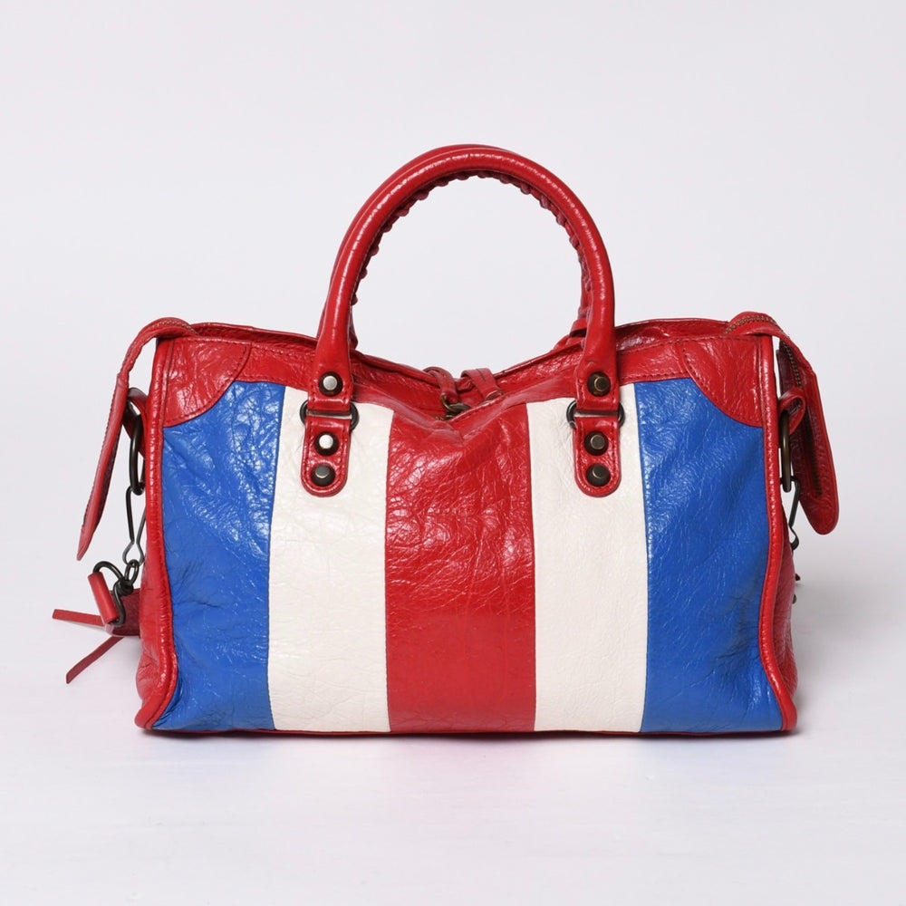 BALENCIAGA バレンシアガ クラシック シティ 2WAY ハンド ショルダーバッグ 431621 マルチカラー レッド ゴールド金具 美品 中古 4a000139