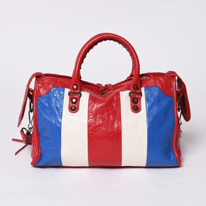 BALENCIAGA Classic City 2WAY Hand Shoulder Bag 431621 Multicolor Red Gold Hardware Good Condition Used 4a000139