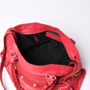 BALENCIAGA Giant City Balenciaga Giant City 2WAY bag 281770 Leather Pink Gold hardware Good condition Used 4a000137
