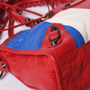 BALENCIAGA Classic City 2WAY Hand Shoulder Bag 431621 Multicolor Red Gold Hardware Good Condition Used 4a000139