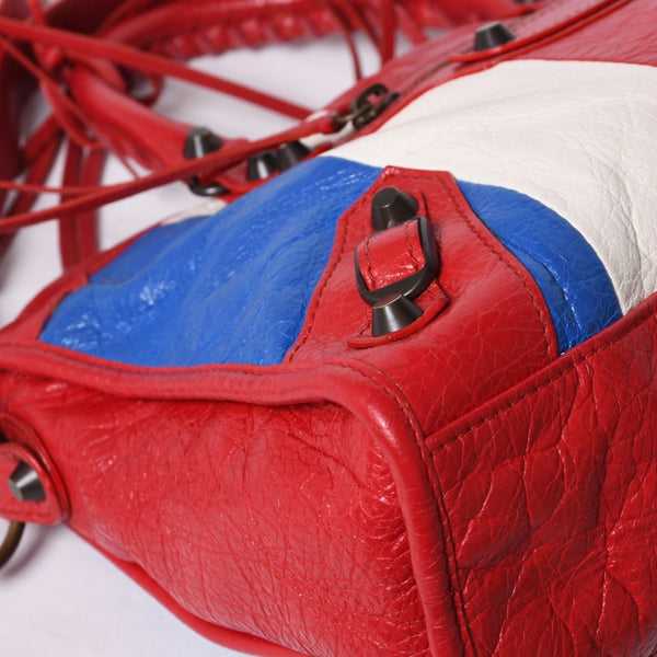 BALENCIAGA Classic City 2WAY Hand Shoulder Bag 431621 Multicolor Red Gold Hardware Good Condition Used 4a000139