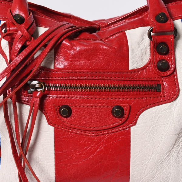 BALENCIAGA Classic City 2WAY Hand Shoulder Bag 431621 Multicolor Red Gold Hardware Good Condition Used 4a000139