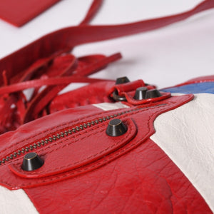 BALENCIAGA Classic City 2WAY Hand Shoulder Bag 431621 Multicolor Red Gold Hardware Good Condition Used 4a000139
