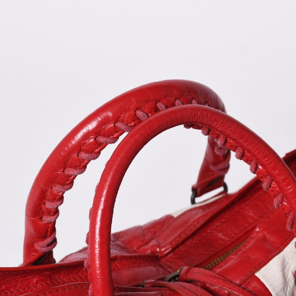 BALENCIAGA Classic City 2WAY Hand Shoulder Bag 431621 Multicolor Red Gold Hardware Good Condition Used 4a000139