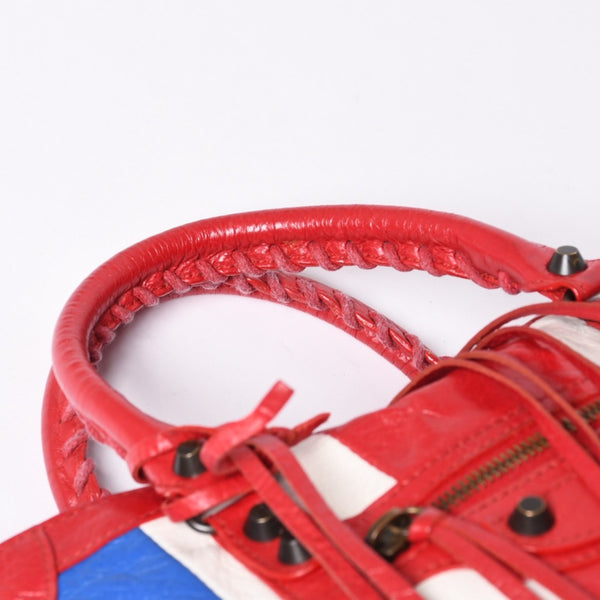 BALENCIAGA Classic City 2WAY Hand Shoulder Bag 431621 Multicolor Red Gold Hardware Good Condition Used 4a000139