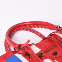画像をギャラリービューアに読み込む, BALENCIAGA バレンシアガ クラシック シティ 2WAY ハンド ショルダーバッグ 431621 マルチカラー レッド ゴールド金具 美品 中古 4a000139