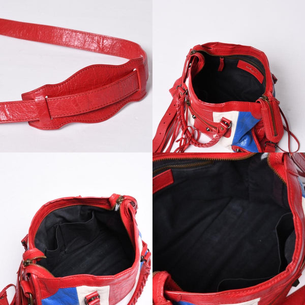 BALENCIAGA Classic City 2WAY Hand Shoulder Bag 431621 Multicolor Red Gold Hardware Good Condition Used 4a000139
