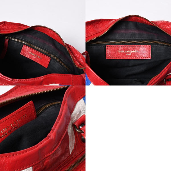 BALENCIAGA Classic City 2WAY Hand Shoulder Bag 431621 Multicolor Red Gold Hardware Good Condition Used 4a000139
