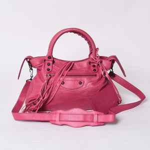 BALENCIAGA Handbag Balenciaga The Town 2WAY Shoulder Bag Pink Leather 240579 Good Condition Used 4a000419
