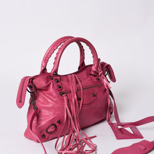 BALENCIAGA Handbag Balenciaga The Town 2WAY Shoulder Bag Pink Leather 240579 Good Condition Used 4a000419