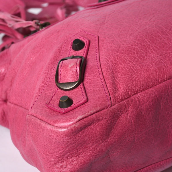 BALENCIAGA Handbag Balenciaga The Town 2WAY Shoulder Bag Pink Leather 240579 Good Condition Used 4a000419