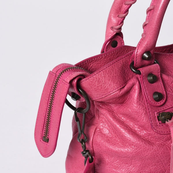 BALENCIAGA Handbag Balenciaga The Town 2WAY Shoulder Bag Pink Leather 240579 Good Condition Used 4a000419