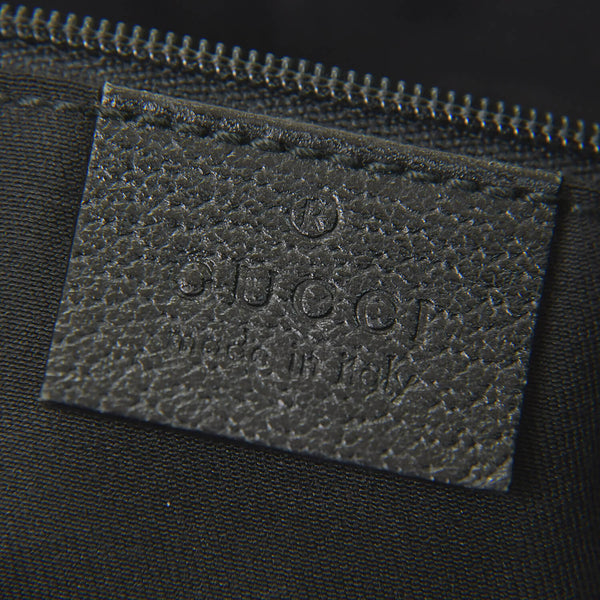 GUCCI グッチ ワンショルダー ハンドバッグ 130738 213043 GGキャンバス レザー ブラック ゴールド金具 美品 中古 4a000176