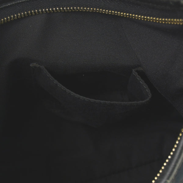 GUCCI グッチ ワンショルダー ハンドバッグ 130738 213043 GGキャンバス レザー ブラック ゴールド金具 美品 中古 4a000176