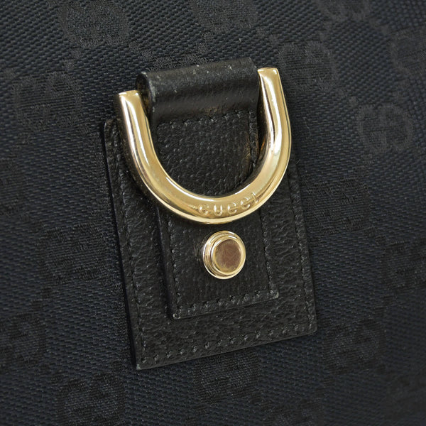 GUCCI グッチ ワンショルダー ハンドバッグ 130738 213043 GGキャンバス レザー ブラック ゴールド金具 美品 中古 4a000176