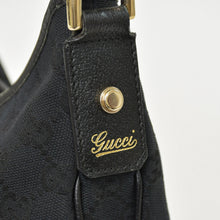 画像をギャラリービューアに読み込む, GUCCI グッチ ワンショルダー ハンドバッグ 130738 213043 GGキャンバス レザー ブラック ゴールド金具 美品 中古 4a000176