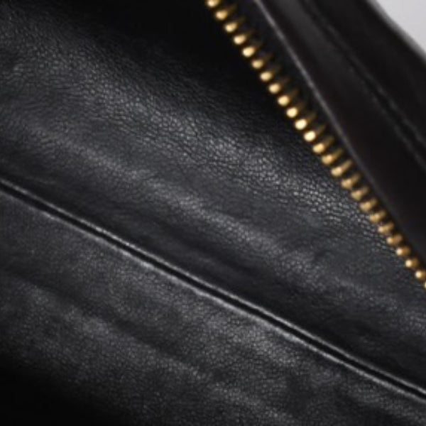極美品 CHANEL シャネル チェーンワンショルダーバッグ 3番台 ココマーク ラムスキン キルティング ブラック 中古 4a000930