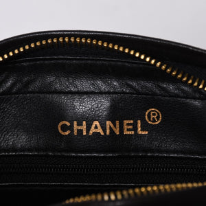 極美品 CHANEL シャネル チェーンワンショルダーバッグ 3番台 ココマーク ラムスキン キルティング ブラック 中古 4a000930