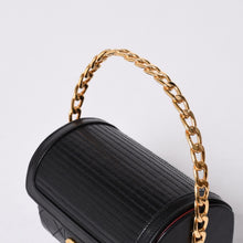 画像をギャラリービューアに読み込む, 極美品 CHANEL シャネル チェーントップハンドル ミニハンドバッグ 0番台 ココマーク ラムスキン ブラック ゴールド金具 中古 4a000942