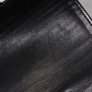 Very Good Condition CHANEL Chain Top Handle Mini Handbag Series 0 Coco Mark Lambskin Black Gold Hardware Used 4a000942