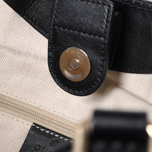 GUCCI Gucci Diamante Tote Bag Canvas Beige Black 211944 Good Condition Used 4a000184