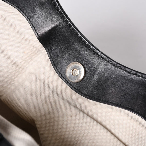 GUCCI Gucci Diamante Tote Bag Canvas Beige Black 211944 Good Condition Used 4a000184